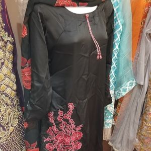 Silk embroidered pakistani dress